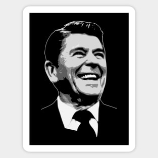 Ronald Reagan Black and White Sticker